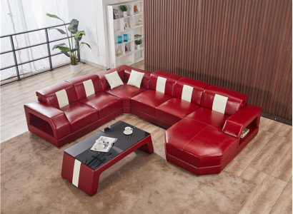 Sofa Sitz Eck Garnitur Polster Ecke Couch Design Couch Luxus Couchen Leder Neu